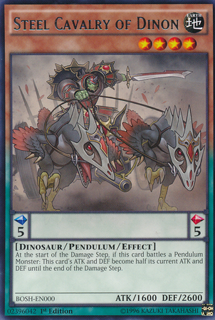 Steel Cavalry of Dinon, one of the best level 4 monsters in Yugioh