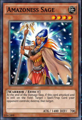 Amazoness Sage, one of the best level 4 monsters in Yugioh