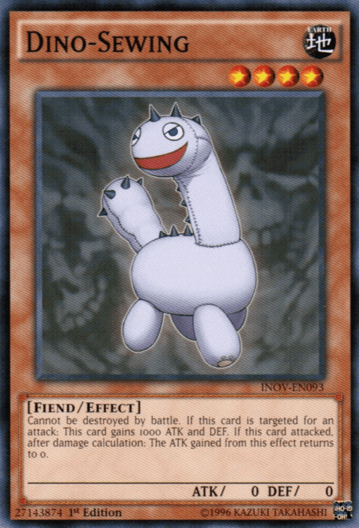 Dino-Sewing, one of the best level 4 monsters in Yugioh