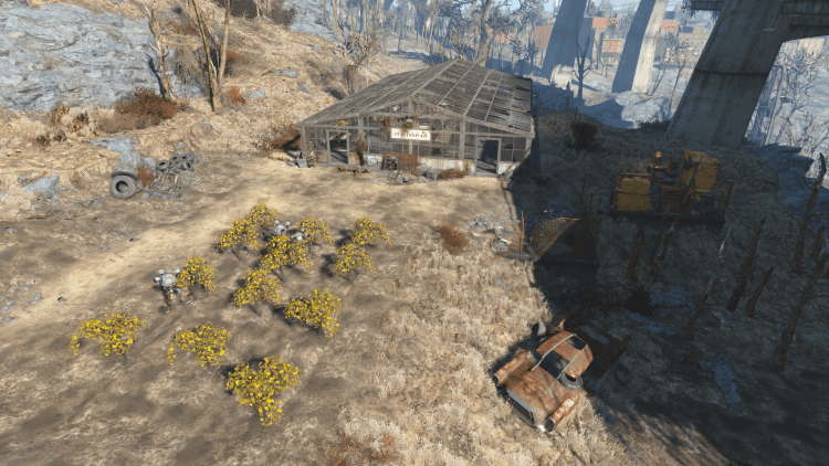 Gray Garden in Fallout 4, one of the biggest settlements