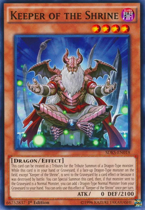 Keeper of the Shrine, Yugioh Dragon type monster