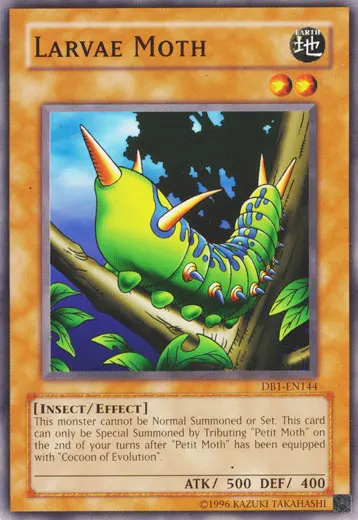Larvae Moth, one of the worst Yugioh cards