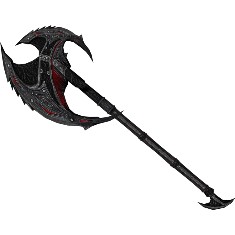 Daedric Battleaxe, one of the best battleaxes in Skyrim