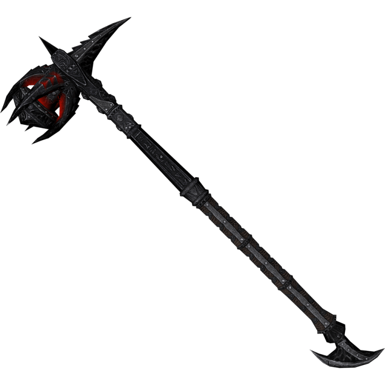 Daedric warhammer, one of the best warhammers in Skyrim