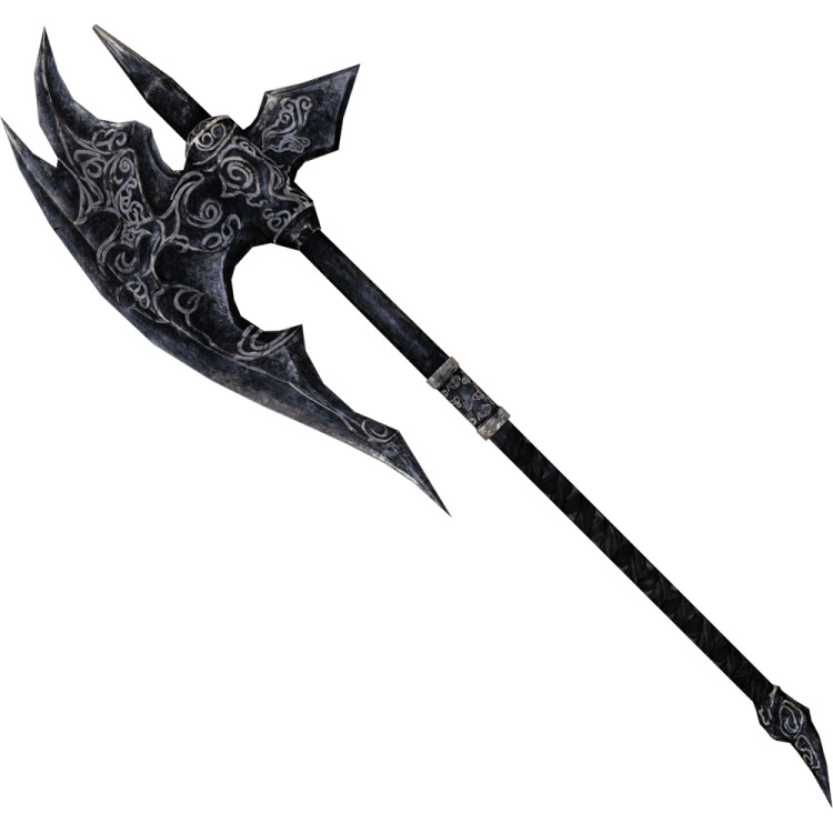 Ebony Battleaxe, one of the best battleaxes in Skyrim