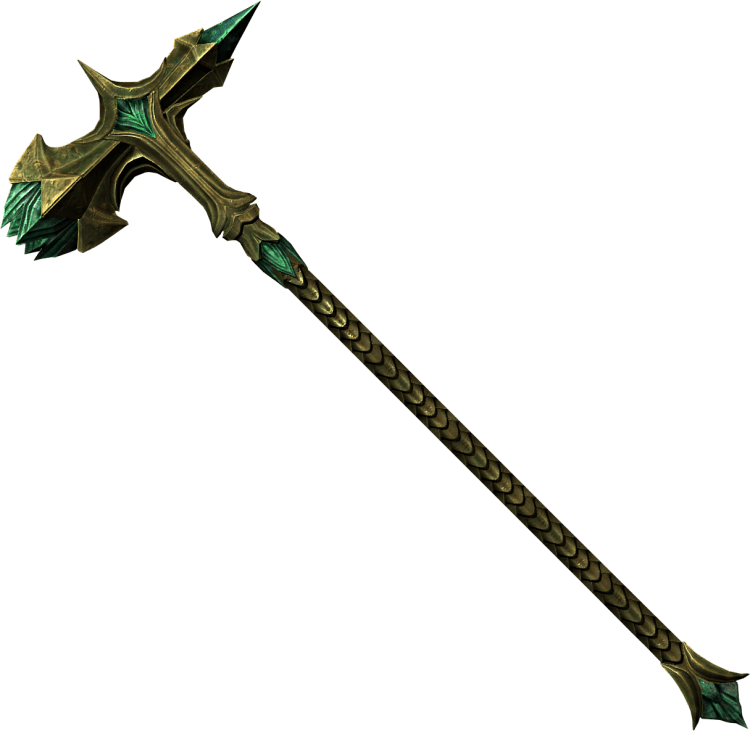 Glass warhammer, one of the best warhammers in Skyrim