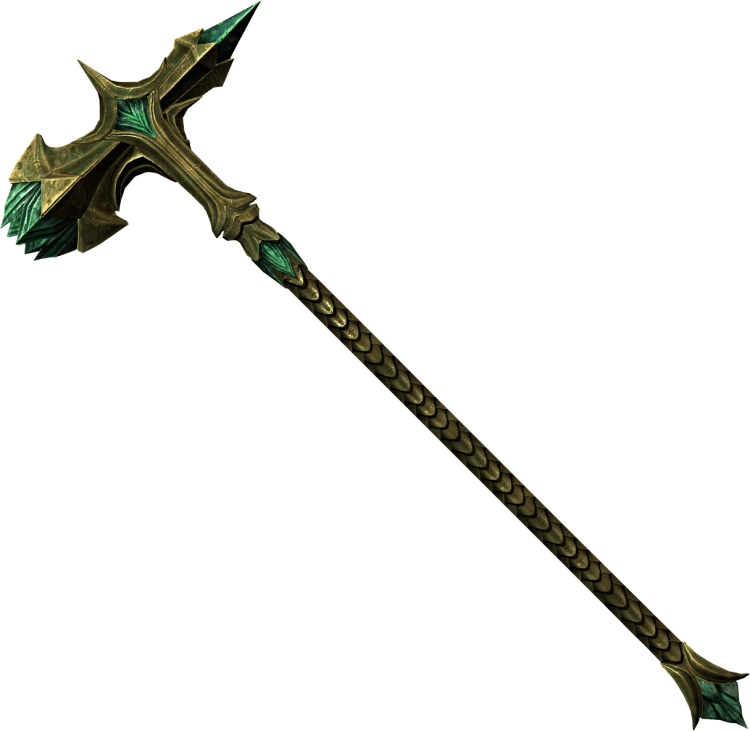 Glass warhammer, one of the best warhammers in Skyrim