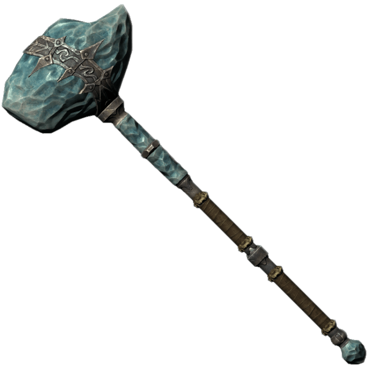 Stalhrim warhammer, one of the best warhammers in Skyrim