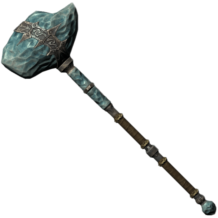 Stalhrim warhammer, one of the best warhammers in Skyrim