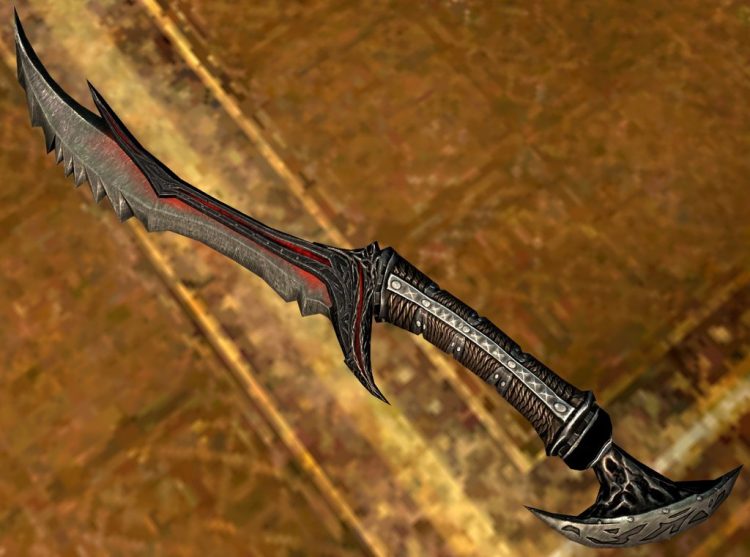Daedric dagger, one of the best daggers in Skyrim
