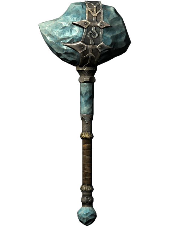 Stalhrim Mace, one of the best maces in Skyrim