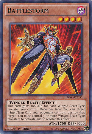 Battlestorm, one of the best yugioh winged beast type monsters