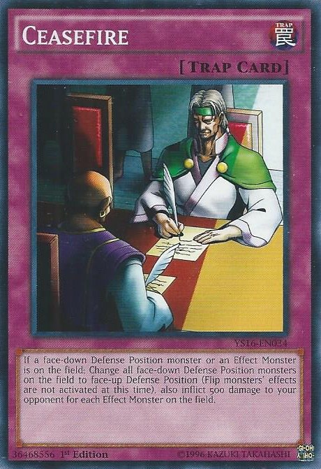 Ceasefire, one of the best Yugioh chain burn cards
