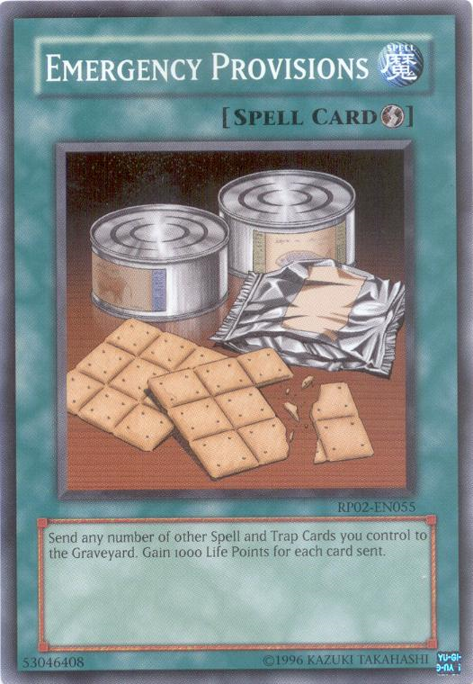 Emergency Provisions, one of the best Yugioh chain burn cards