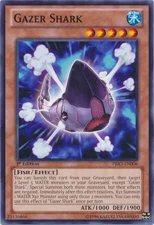 Gazer Shark, one of the best fish type monsters in Yugioh