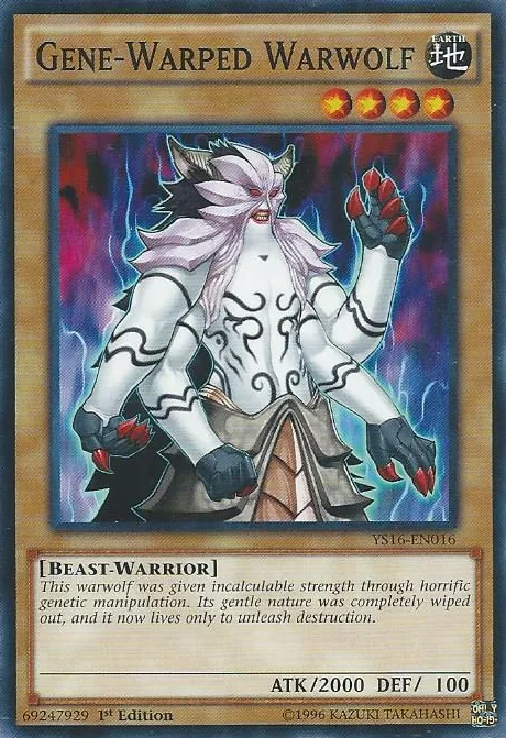 Gene-Warped Warwolf, one of the best beast warrior type monsters in Yugioh