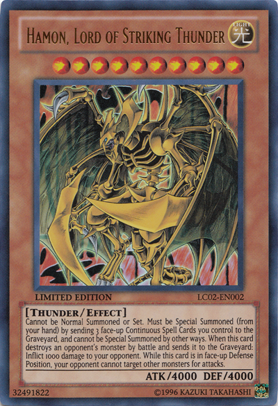 Hamon, Lord of Striking Thunder, one of the best yugioh thunder type monsters