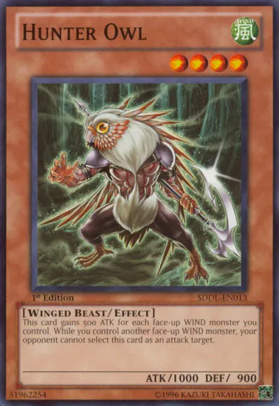 Hunter Owl, one of the best yugioh winged beast type monsters