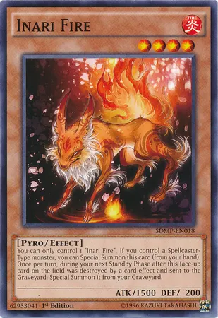 Inari Fire, one of the best Yugioh pyro type monsters