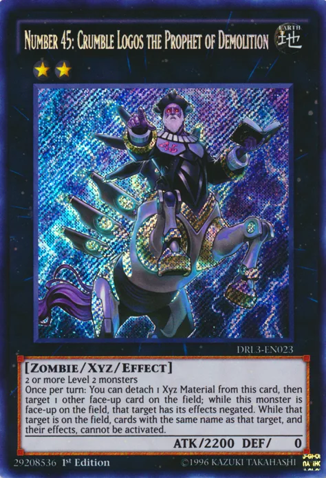 Number 45: Crumble Logos the Prophet of Demolition, one of the best Yugioh zombie type monsters