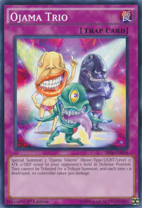 Ojama Trio, one of the best Yugioh chain burn cards