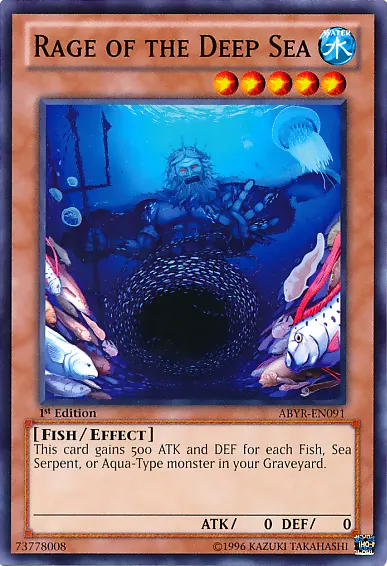 Rage of the Deep Sea, one of the best fish type monsters in Yugioh