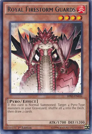 Royal Firestorm Guards, the best Yugioh pyro type monsters