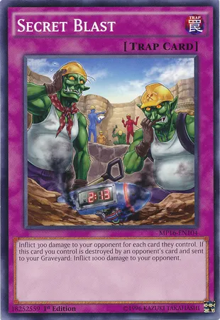Secret Blast, one of the best Yugioh chain burn cards