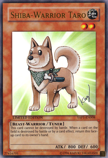 Shiba-Warrior Taro, one of the best beast warrior type monsters in Yugioh