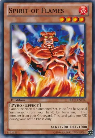 Spirit of Flames, one of the best Yugioh pyro type monsters