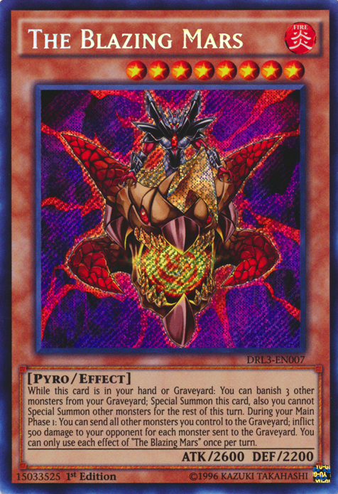The Blazing Mars, one of the best Yugioh pyro type monsters