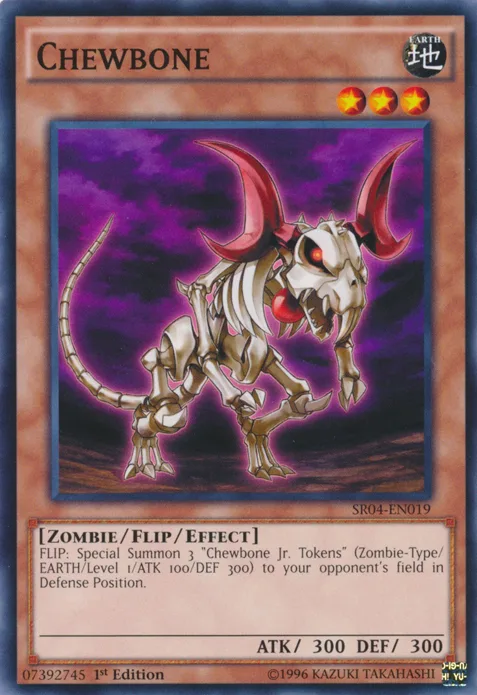Chewbone, one of the best Yugioh zombie type monsters