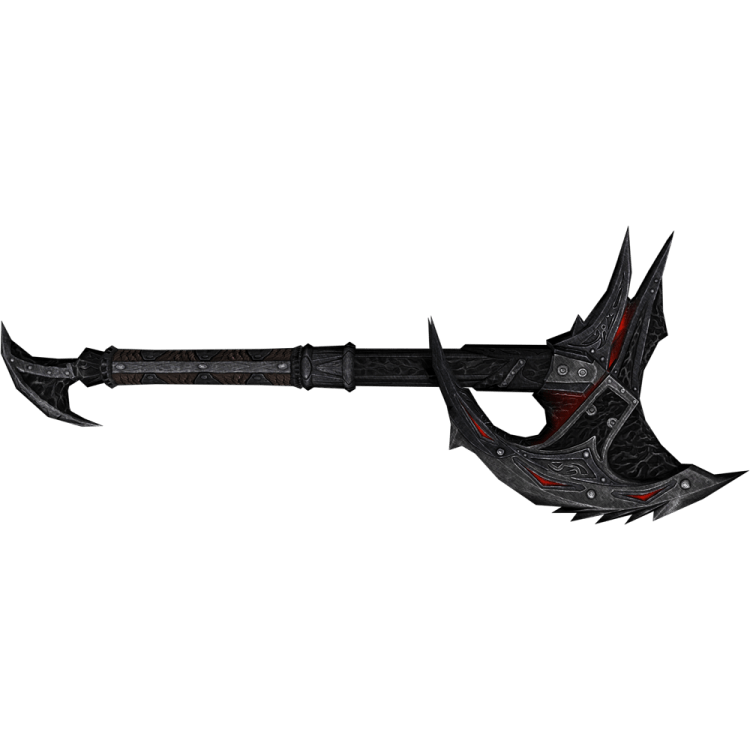 Daedric War Axe, one of the best war axes in Skyrim