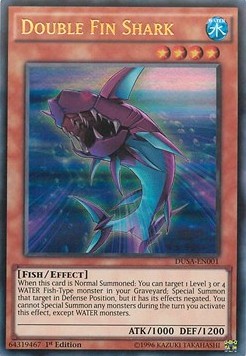 Double Fin Shark, one of the best fish type monsters in Yugioh