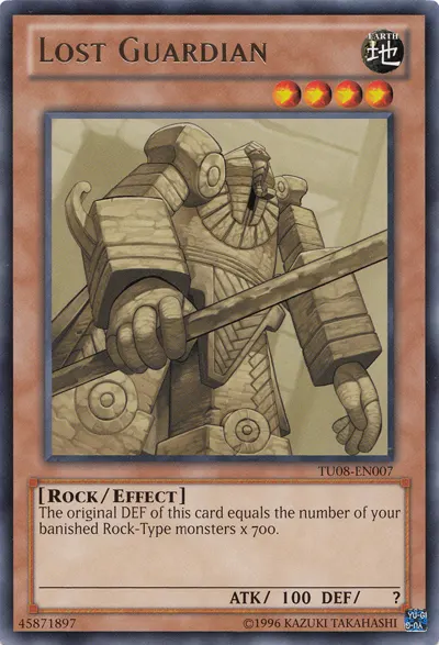 Lost Guardian, one of the best Rock type Yugioh monsters