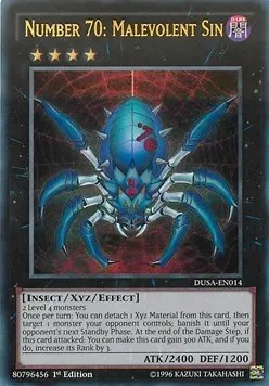 Number 70: Malevolent Sin, one of the best Yugioh insect type monsters