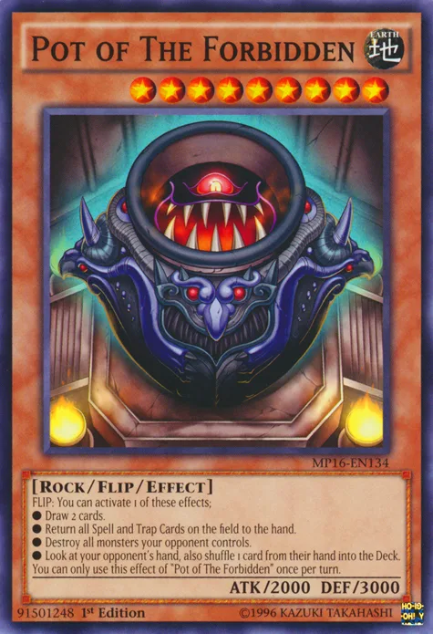 Pot of the Forbidden, one of the best Rock type Yugioh monsters