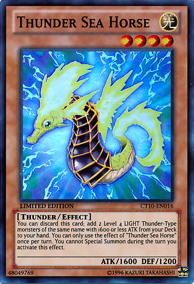 Thunder Sea Horse, one of the best yugioh thunder type monsters