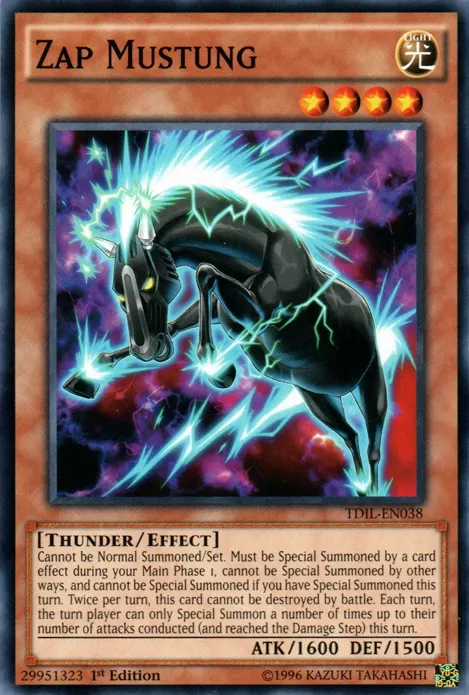 Zap Mustang, one of the best yugioh thunder type monsters