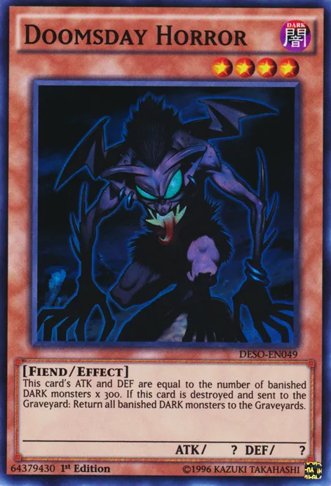 Doomsday Horror, one of the best fiend type monsters in Yugioh