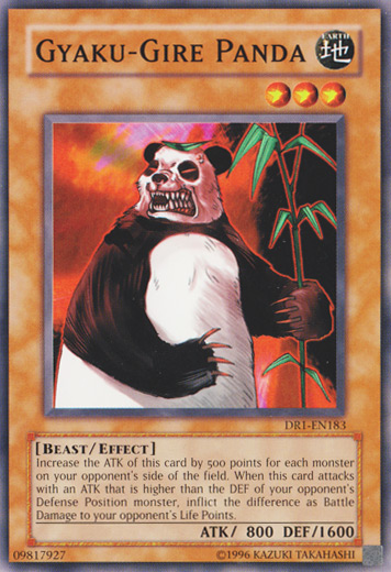 Gyaku-Gire Panda, one of the best beast type monsters in Yugioh