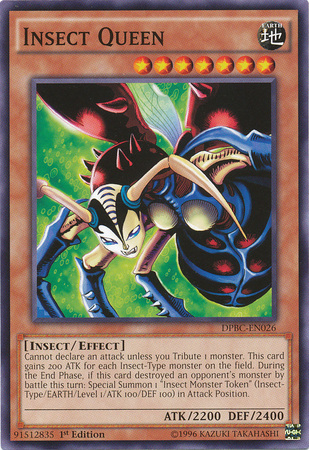 Insect Queen, one of the most nostalgic Yugioh cards