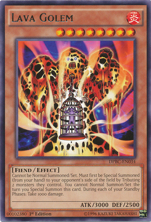 Lava Golem, one of the best fiend type monsters in Yugioh