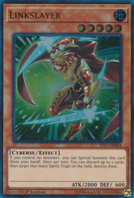 Linkslayer, one of the best cyberse type Yugioh monsters