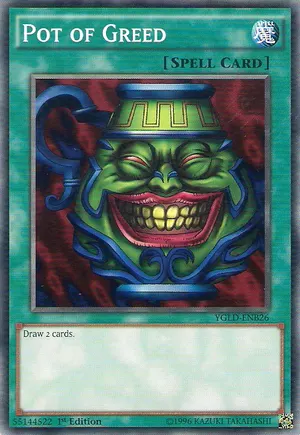 Pot of Greed, the best banned card in Yugioh!