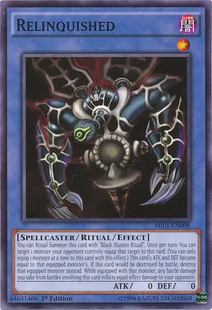 Relinquished, one of the most nostalgic Yugioh cards