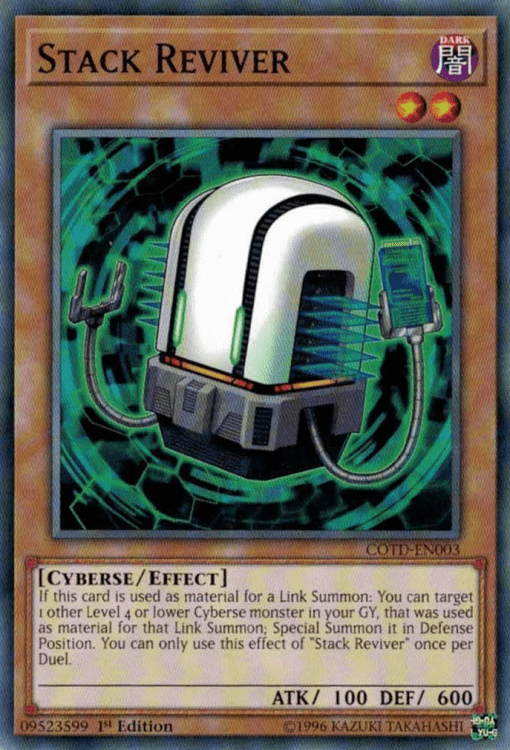 Stack Reviver, one of the best cyberse type Yugioh monsters