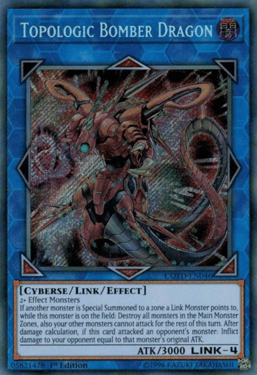 Topologic Bomber Dragon, one of the best Link monsters in Yugioh