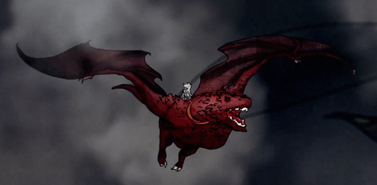 Caraxes, one the biggest dragons ever seen or heard of in Game of Thrones