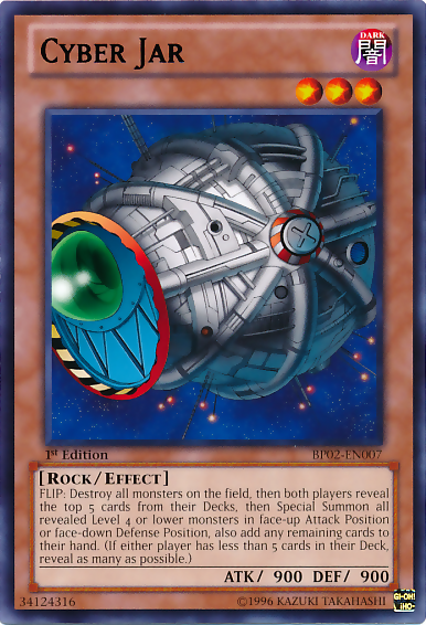 Cyber Jar, one of the best banned cards in Yugioh